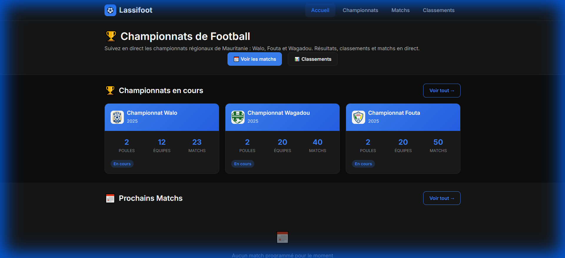 Lassifoot - Championnats de Football